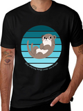 Otter Graphic T-Shirt - Stop Ottering Things
