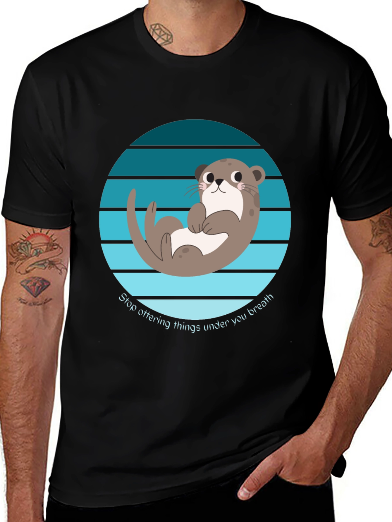 Otter Graphic T-Shirt - Stop Ottering Things