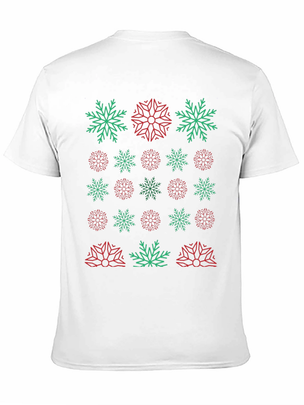 Festive Snowflake Pattern T-Shirt