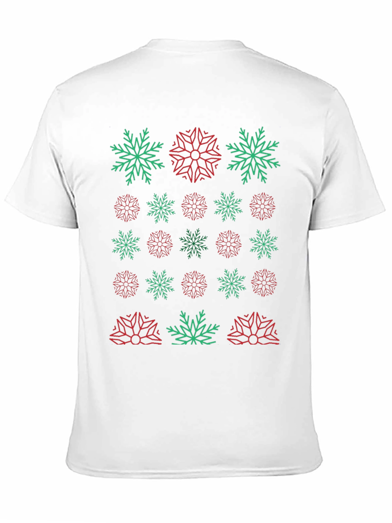 Festive Snowflake Pattern T-Shirt
