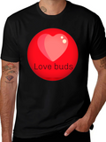Love Buds Graphic Tee - Black Crew Neck