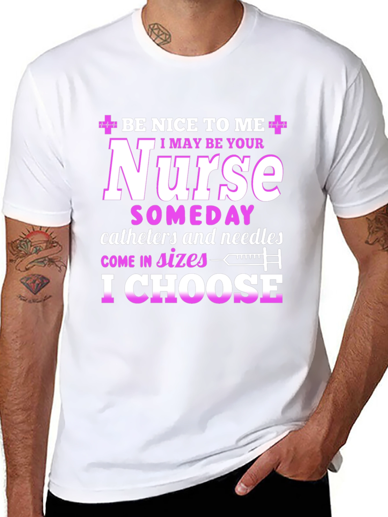 Funny Nurse T-Shirt - Be Nice to Me