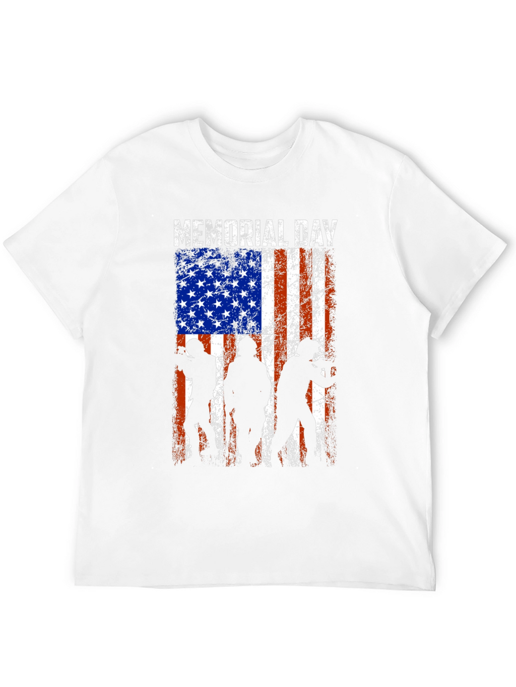 Memorial Day T-Shirt - American Flag Silhouette