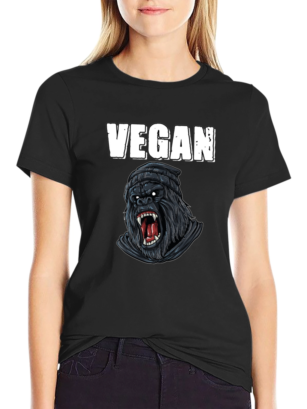 Vegan Gorilla Graphic T-Shirt