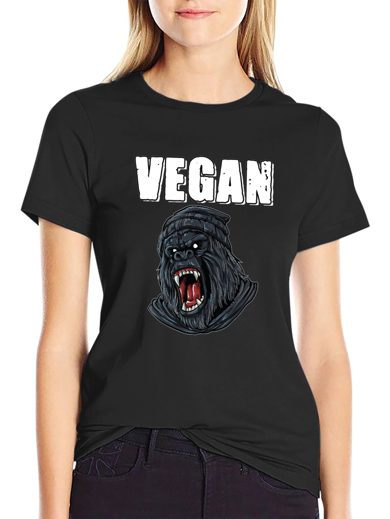 Vegan Gorilla Graphic T-Shirt