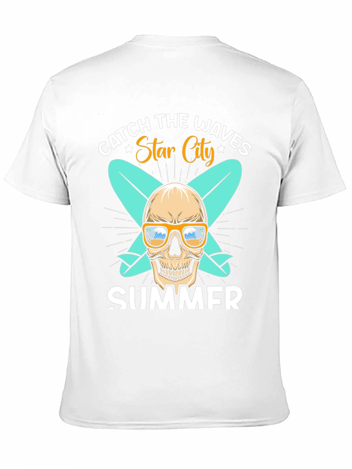 Catch the Waves Skull Summer T-Shirt