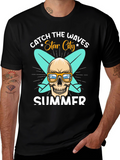 Catch the Waves Skull Summer T-Shirt
