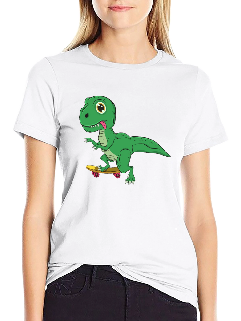 Skateboarding Dinosaur Graphic Tee