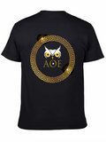 Owl AOE Graphic Tee - Greek Key Circle