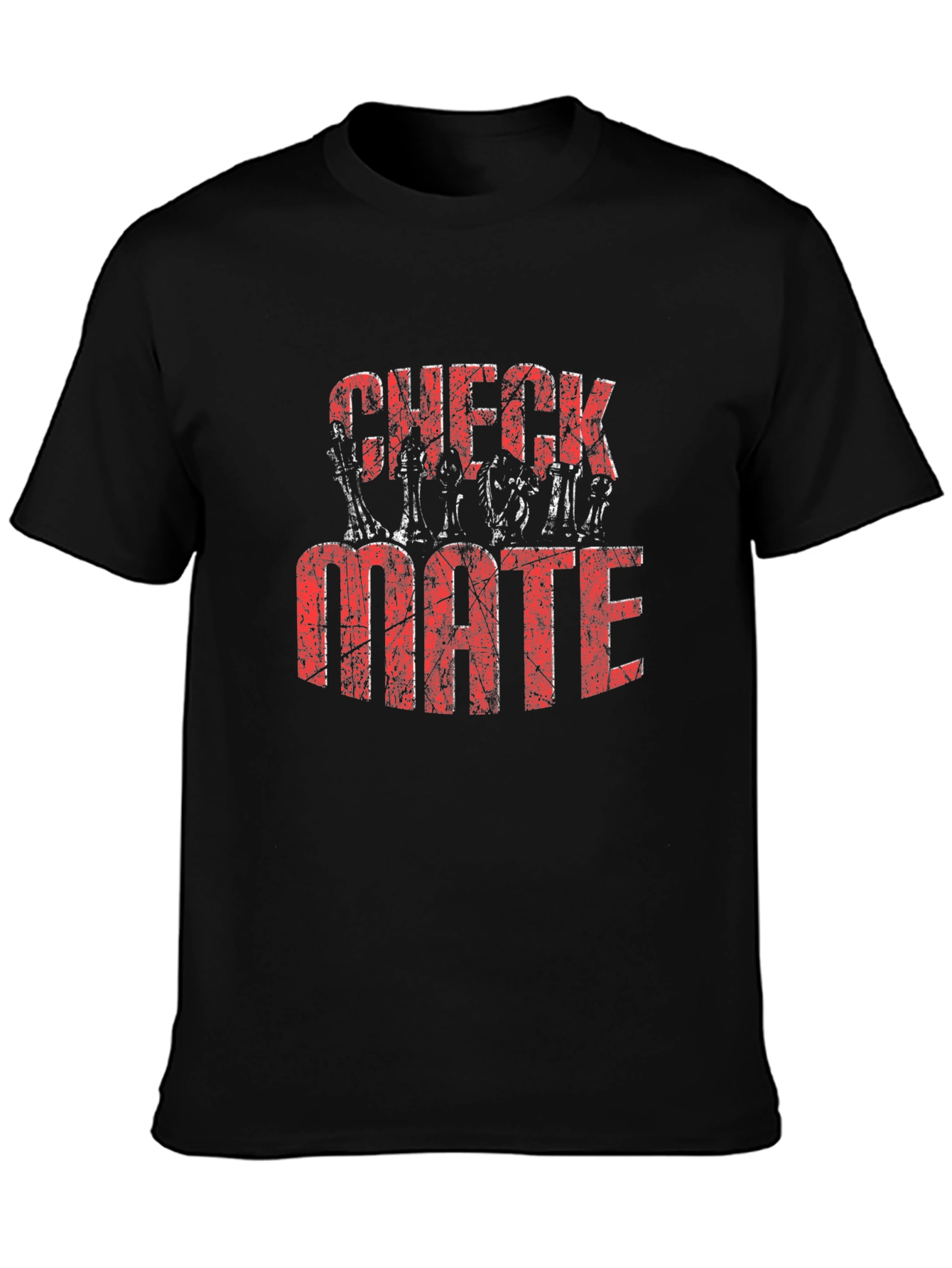 Checkmate Graphic Print Black T-Shirt