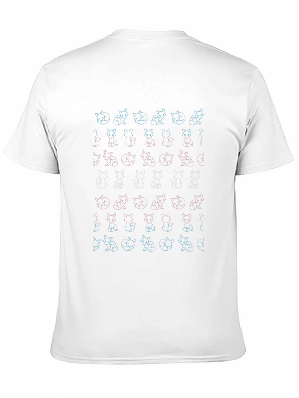 Cool Cat Pattern Black T-Shirt