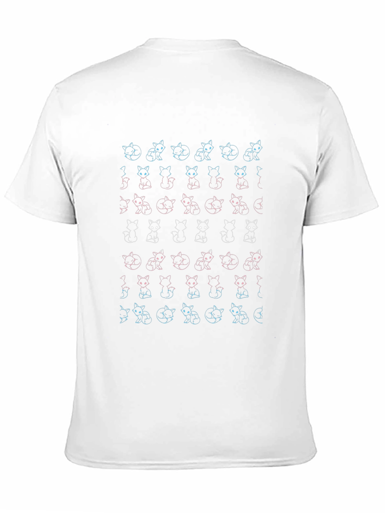 Cool Cat Pattern Black T-Shirt