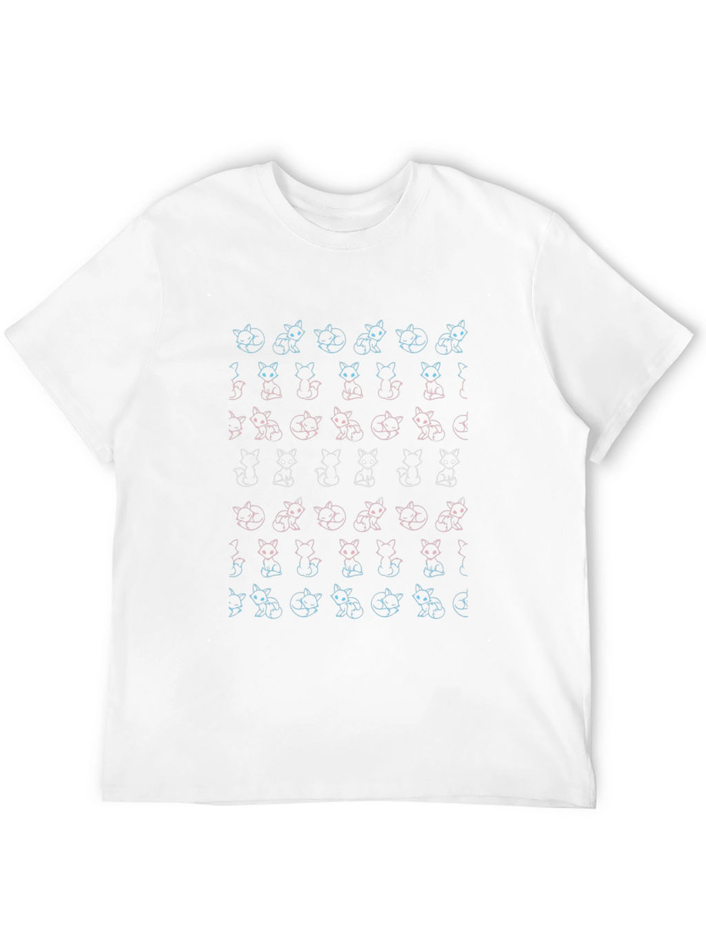 Cool Cat Pattern Black T-Shirt