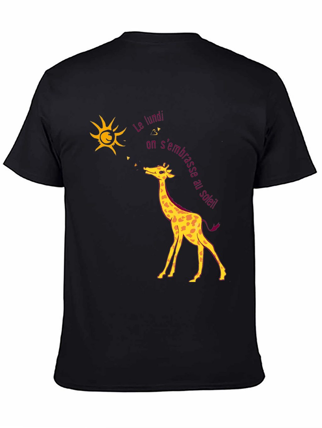 Giraffe and Sun T-Shirt - Unique Design