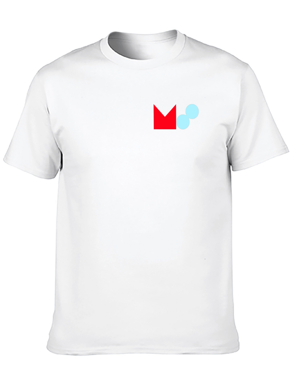 Modern Graphic Tee - Black Crew Neck Cotton Blend
