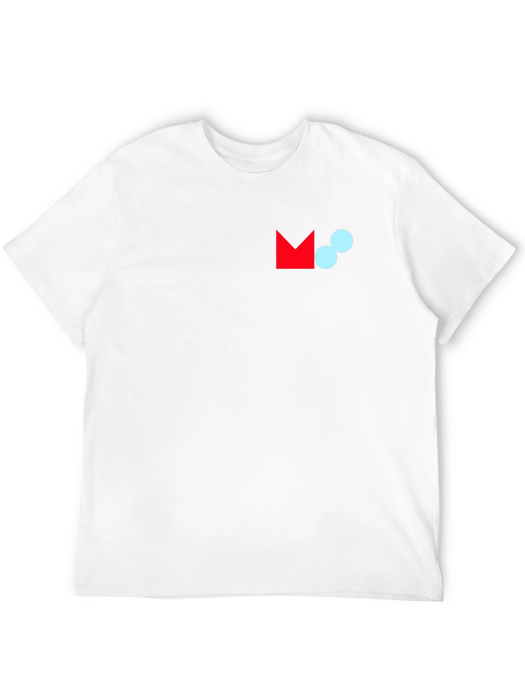 Modern Graphic Tee - Black Crew Neck Cotton Blend