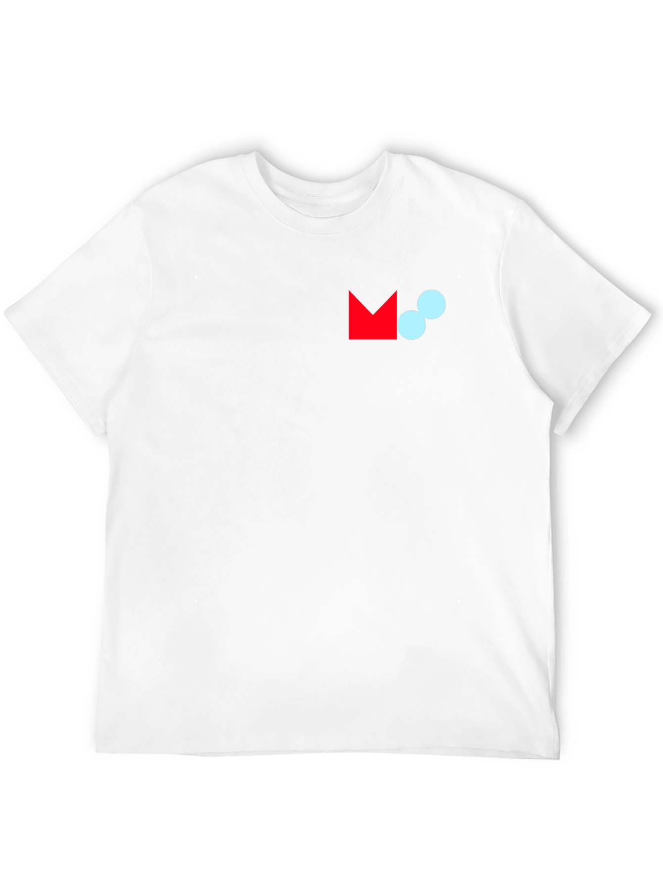 Modern Graphic Tee - Black Crew Neck Cotton Blend