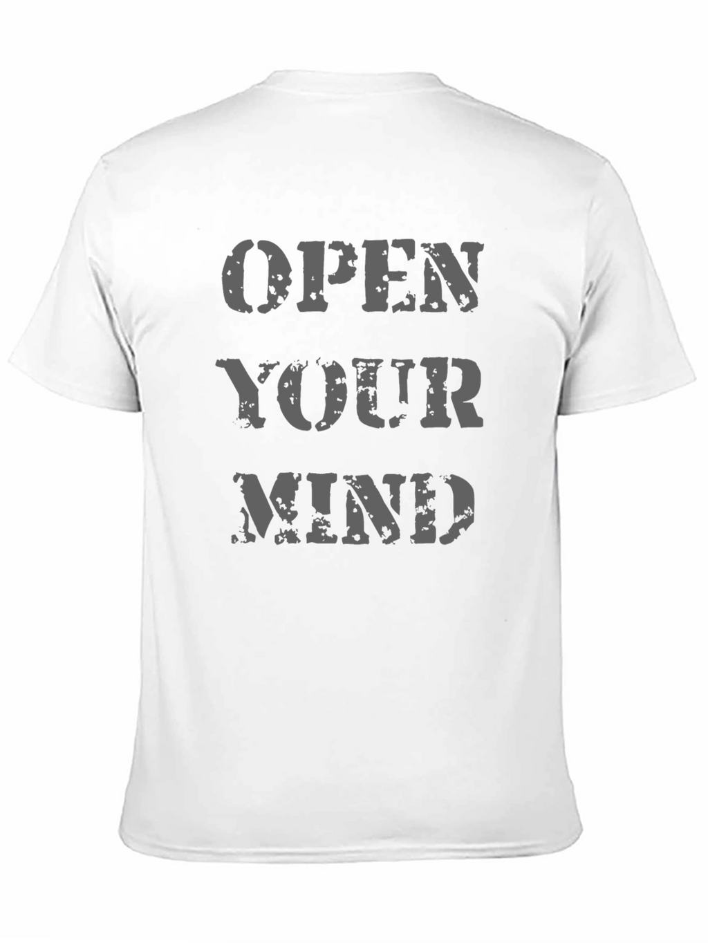 Open Your Mind Graphic Print Black T-Shirt
