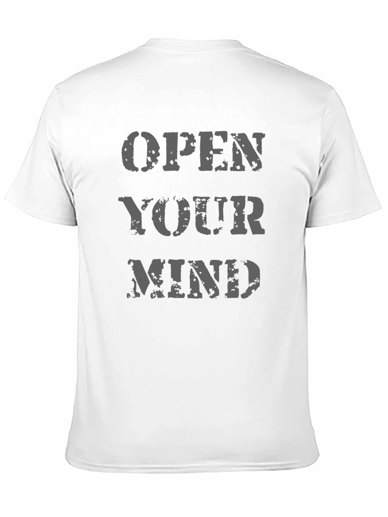 Open Your Mind Graphic Print Black T-Shirt