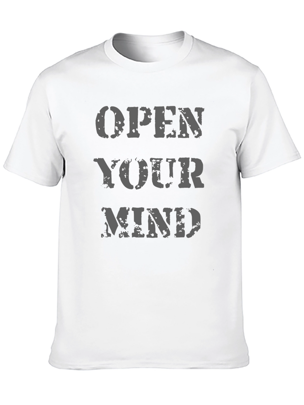 Open Your Mind Graphic Print Black T-Shirt