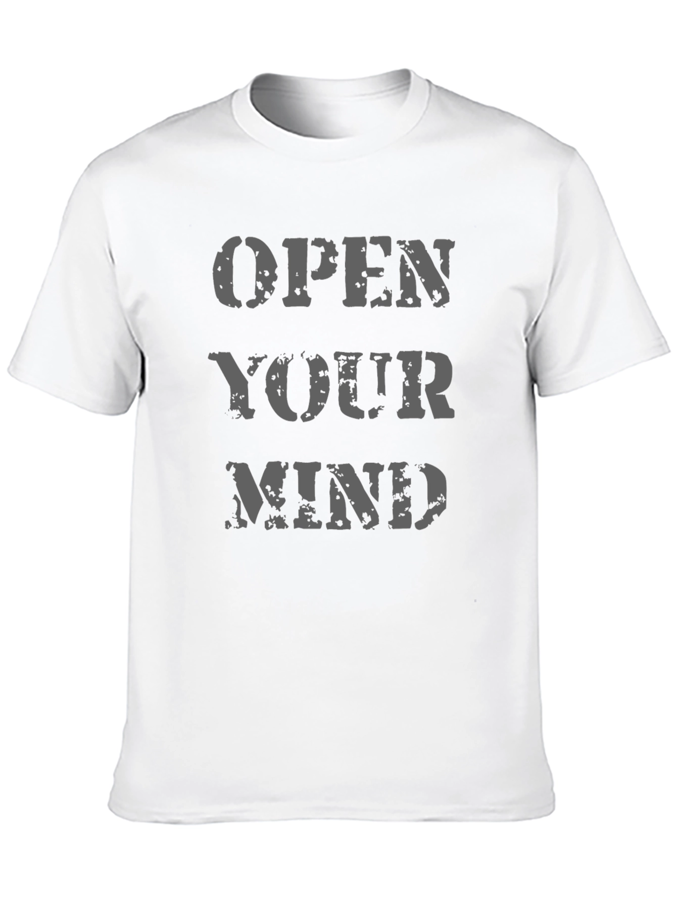 Open Your Mind Graphic Print Black T-Shirt