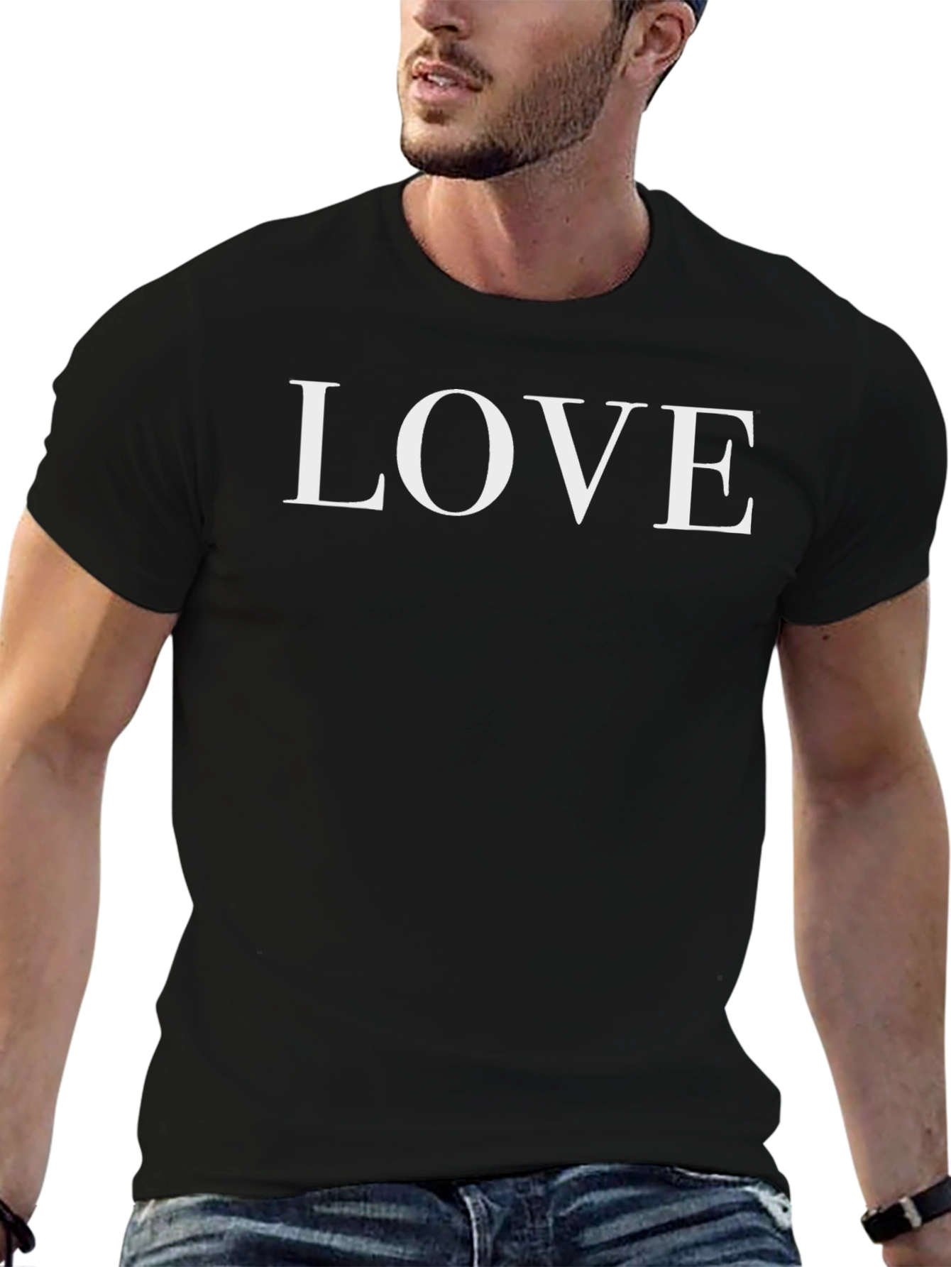 Love T-Shirt - Stylish Black Graphic Tee