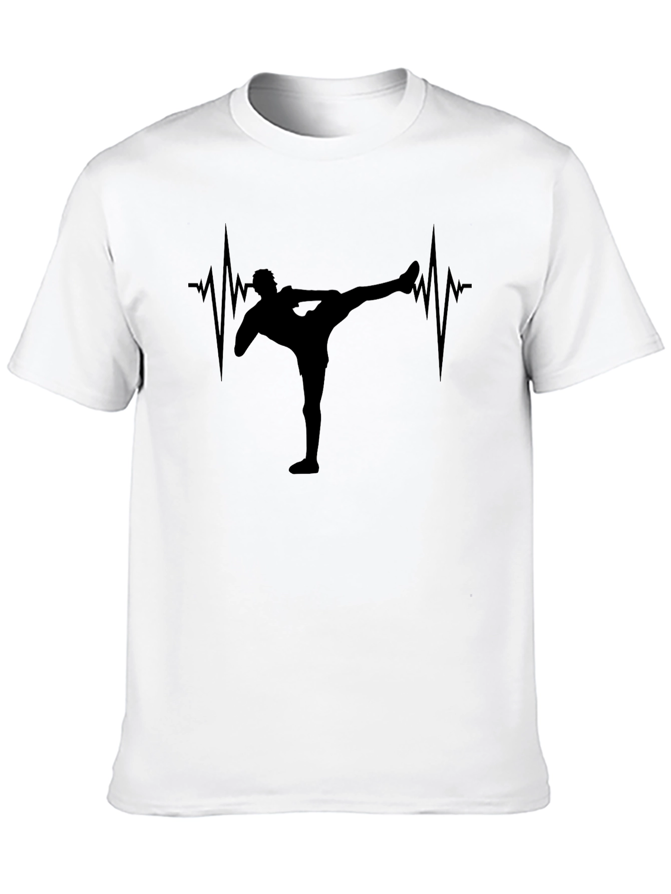 Martial Arts Heartbeat T-Shirt - Black