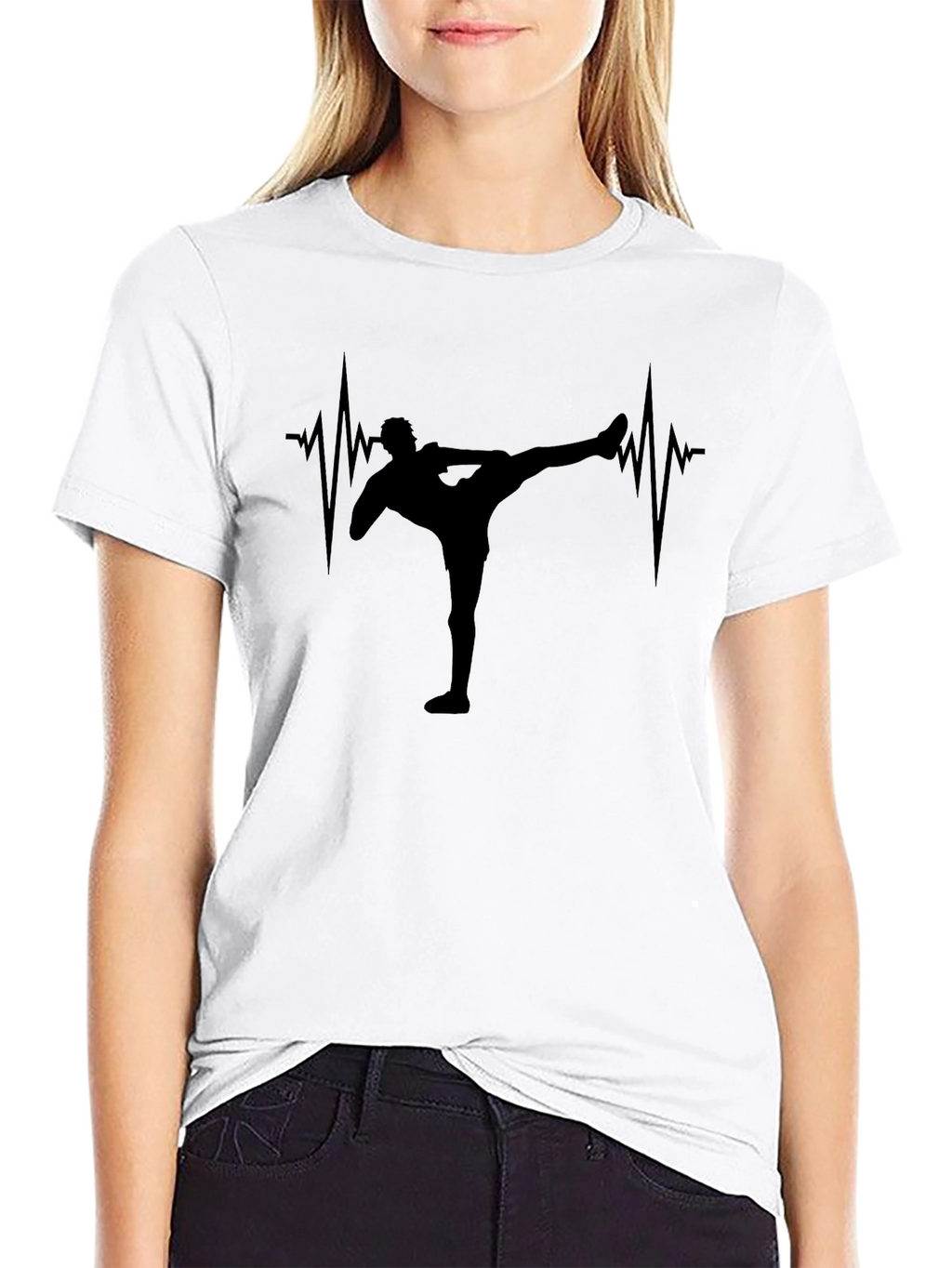 Martial Arts Heartbeat T-Shirt - Black