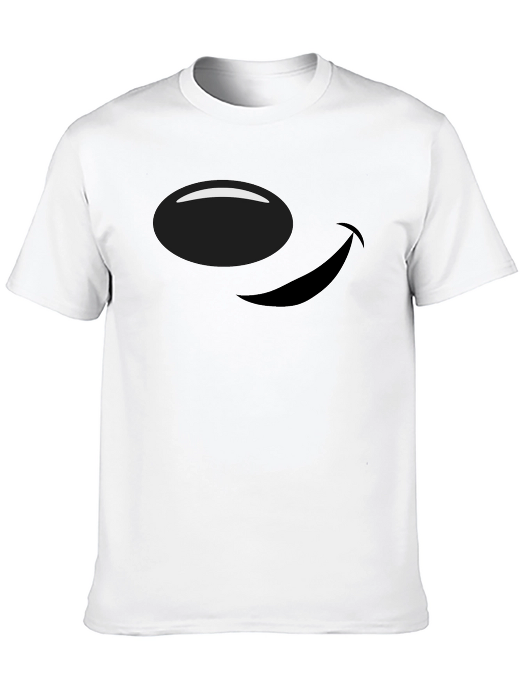 Smiley Face Graphic Tee - Casual Black T-Shirt