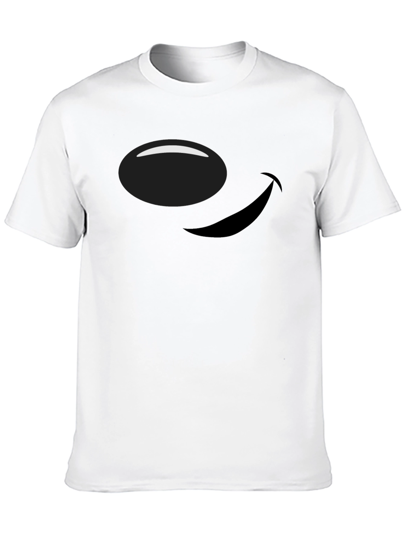 Smiley Face Graphic Tee - Casual Black T-Shirt