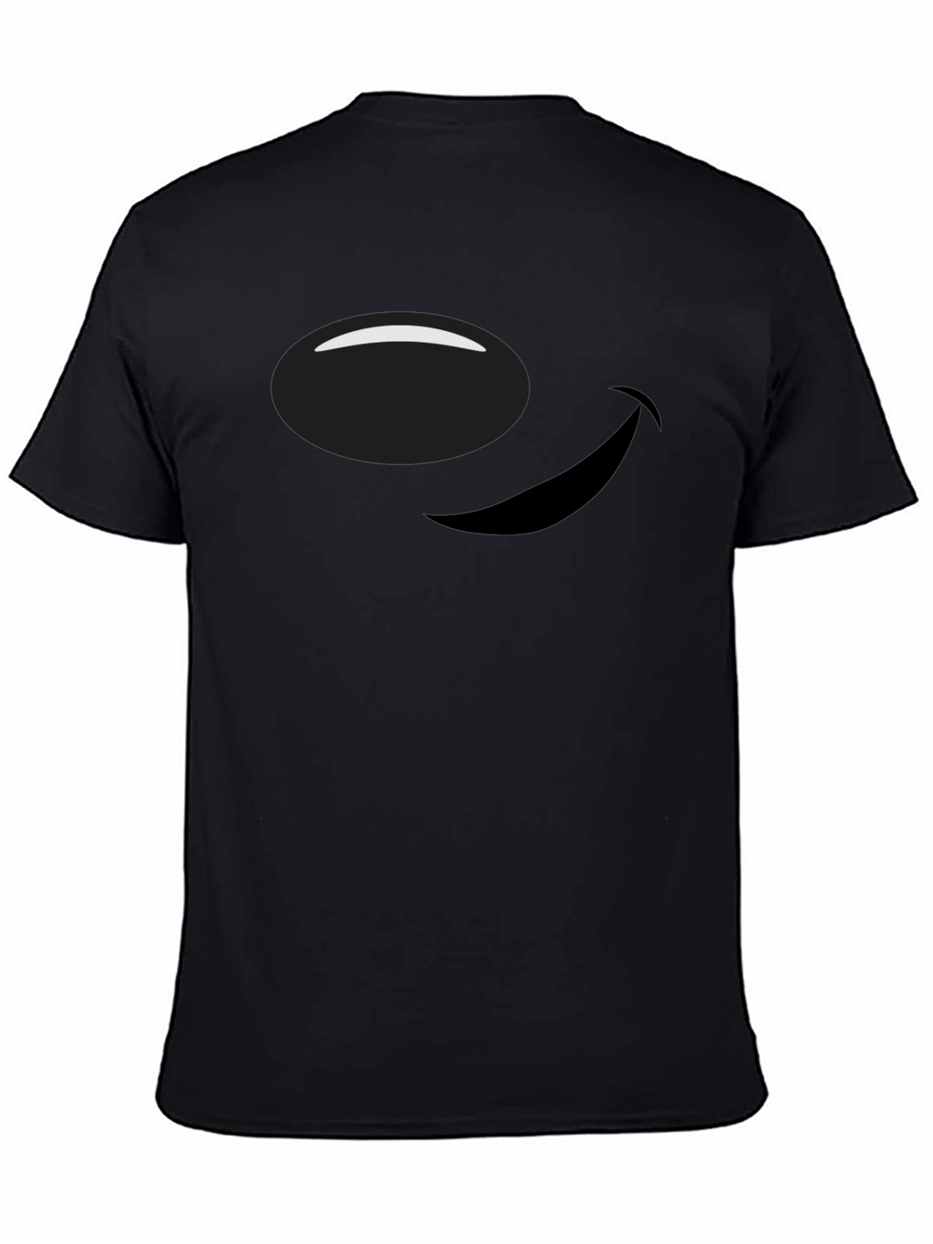 Smiley Face Graphic Tee - Casual Black T-Shirt