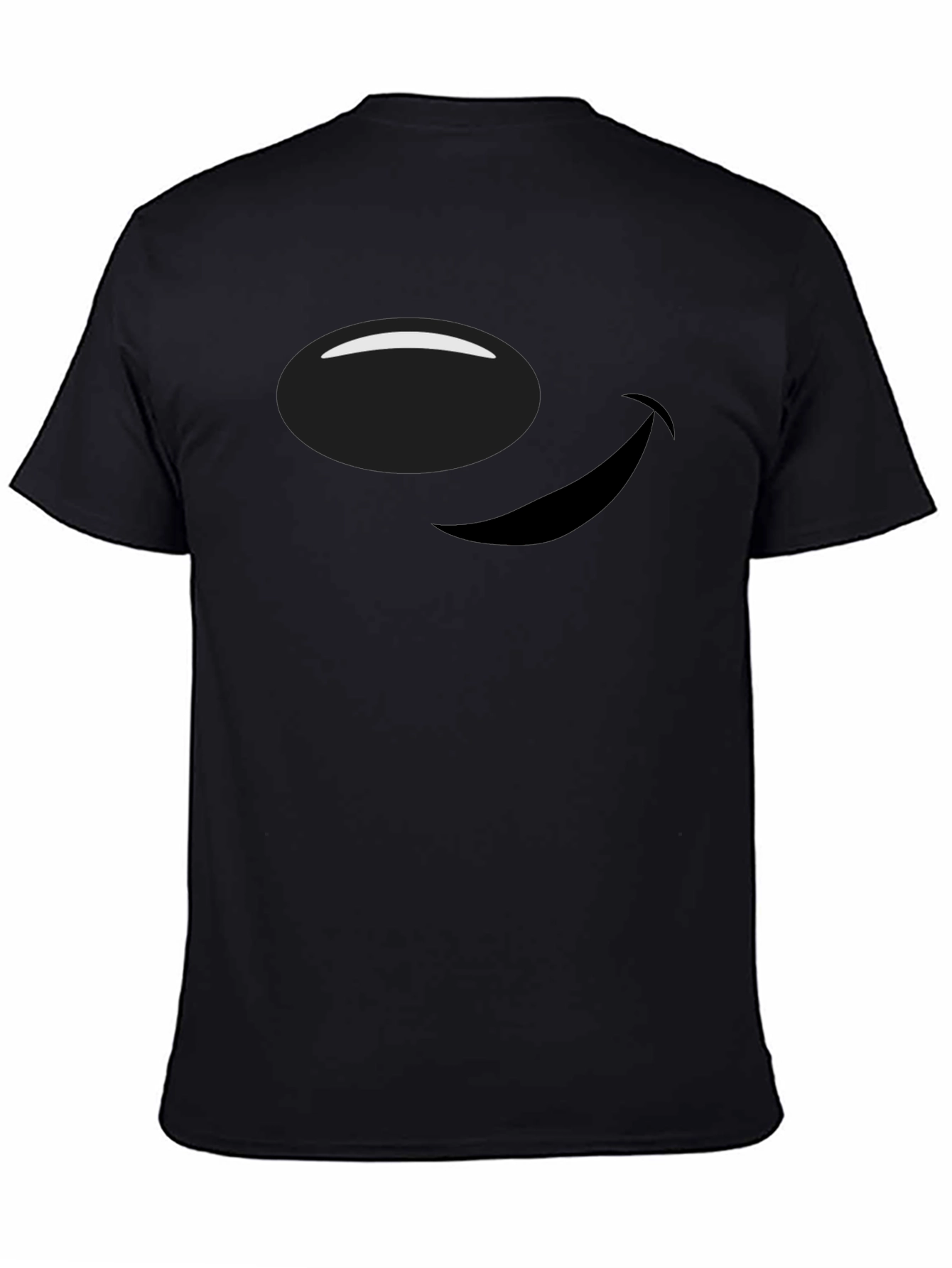 Smiley Face Graphic Tee - Casual Black T-Shirt