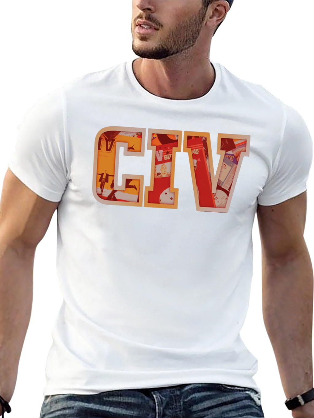 CIV Graphic T-Shirt - Black Crew Neck Tee