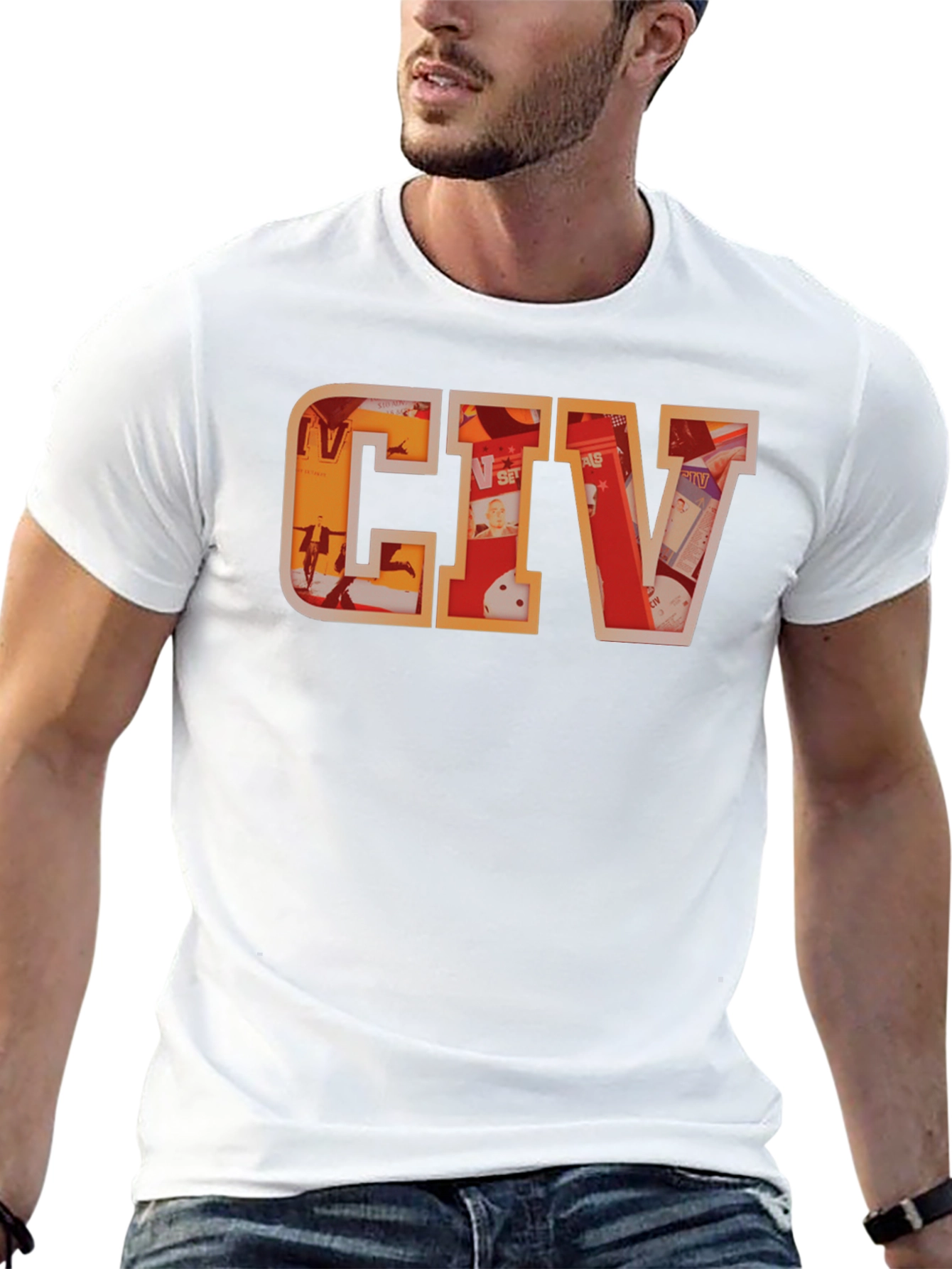 CIV Graphic T-Shirt - Black Crew Neck Tee