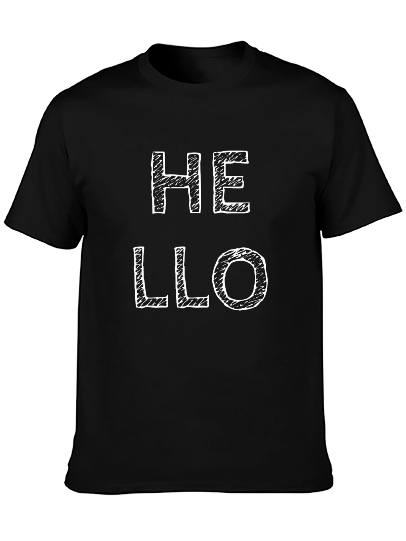 Hello Graphic Tee - Mens Black T-Shirt