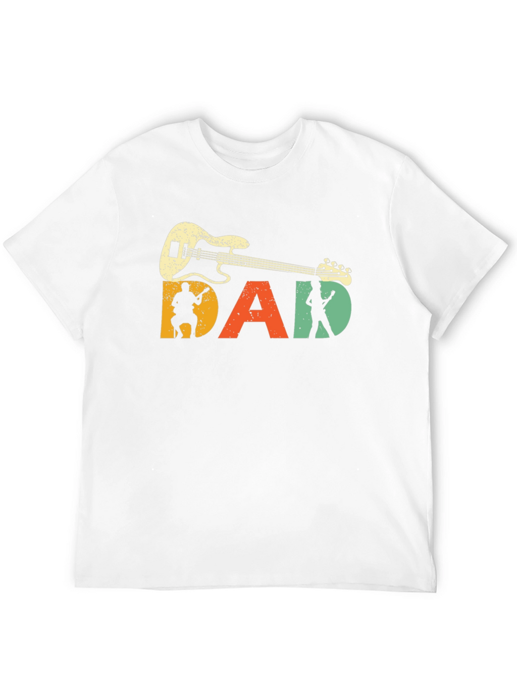 Retro Guitar Dad T-Shirt - Musician Fathers Day Gift