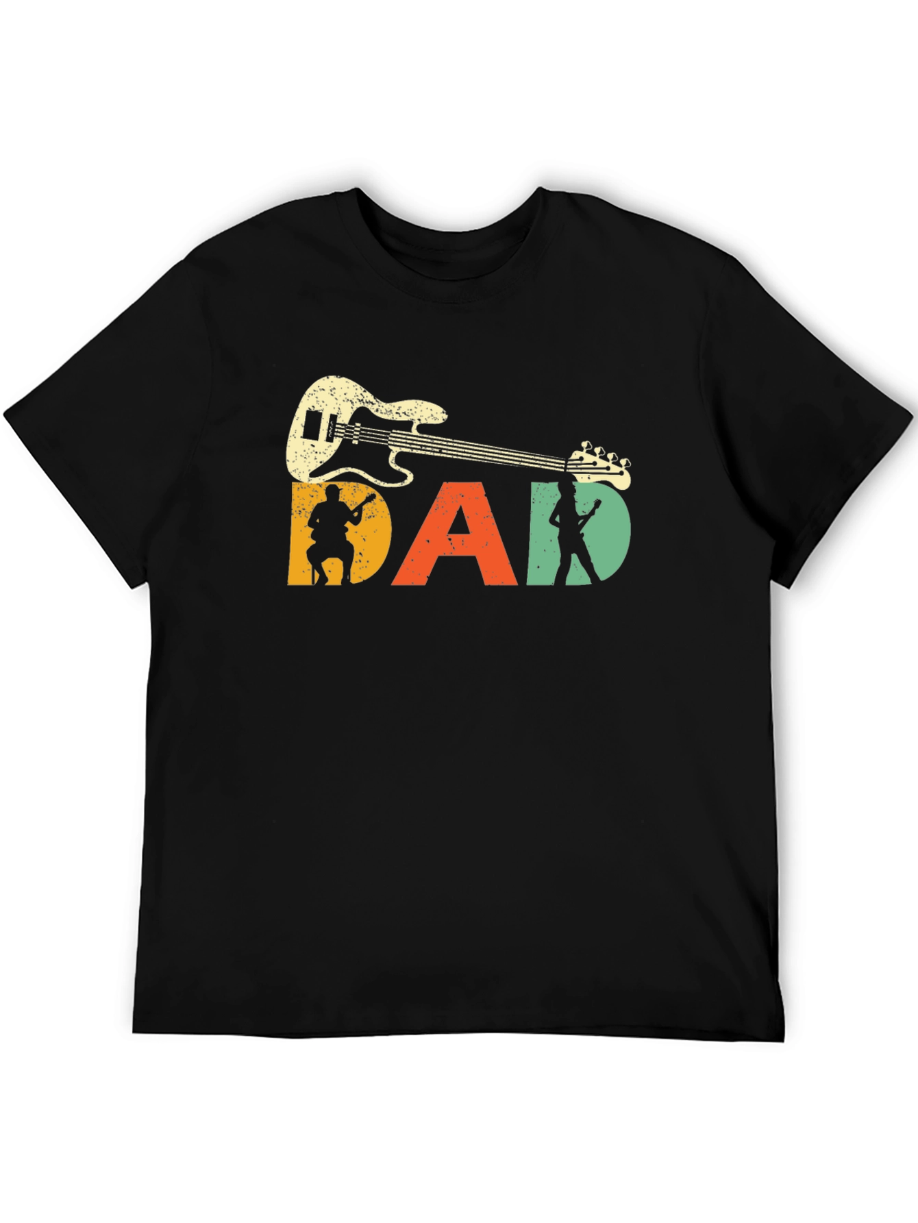 Retro Guitar Dad T-Shirt - Musician Fathers Day Gift