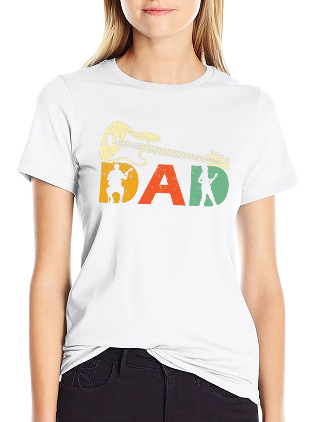 Retro Guitar Dad T-Shirt - Musician Fathers Day Gift