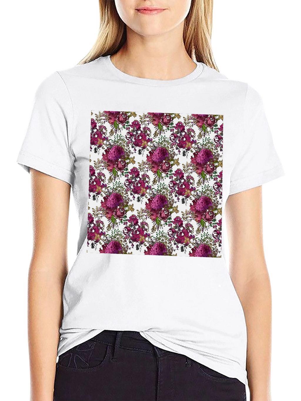 Floral Pattern T-Shirt - Stylish Comfort