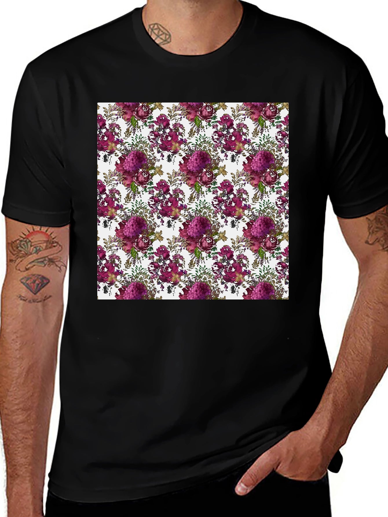 Floral Pattern T-Shirt - Stylish Comfort