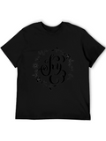 Joy Floral Graphic Black T-Shirt