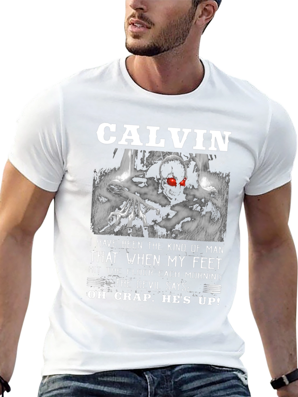 Calvin Devil Graphic Tee - Novelty Gift