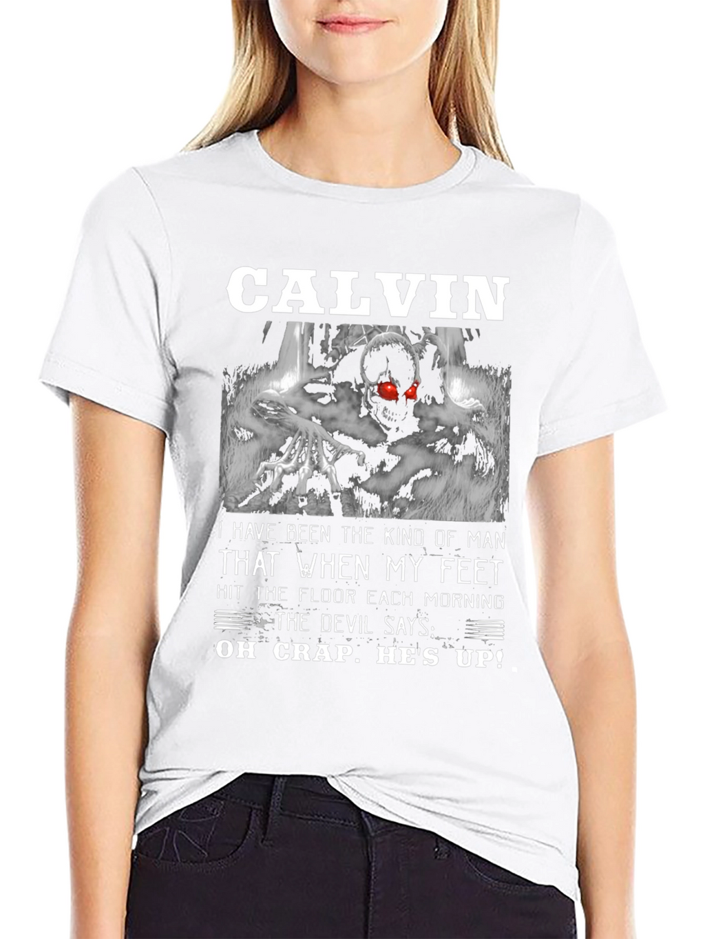 Calvin Devil Graphic Tee - Novelty Gift
