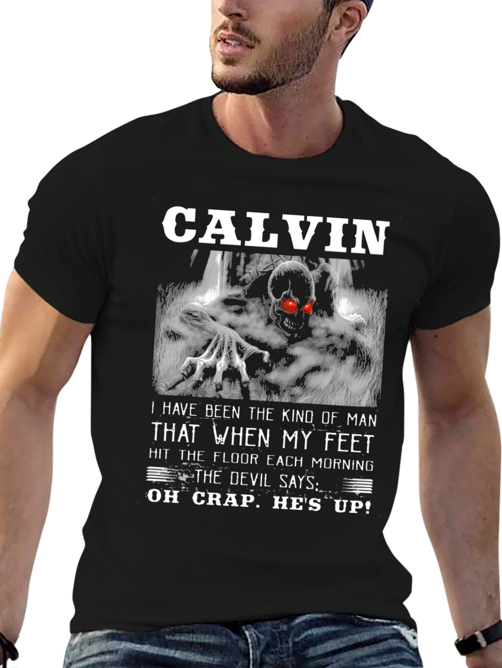 Calvin Devil Graphic Tee - Novelty Gift