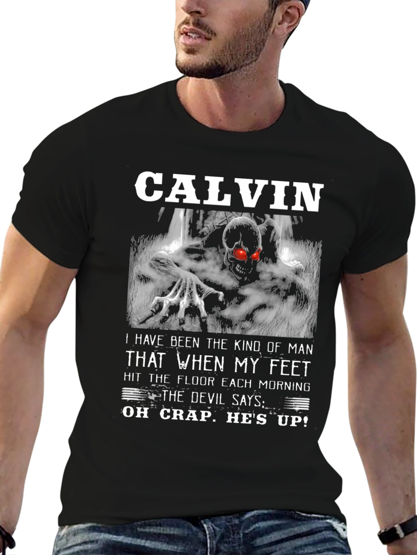 Calvin Devil Graphic Tee - Novelty Gift