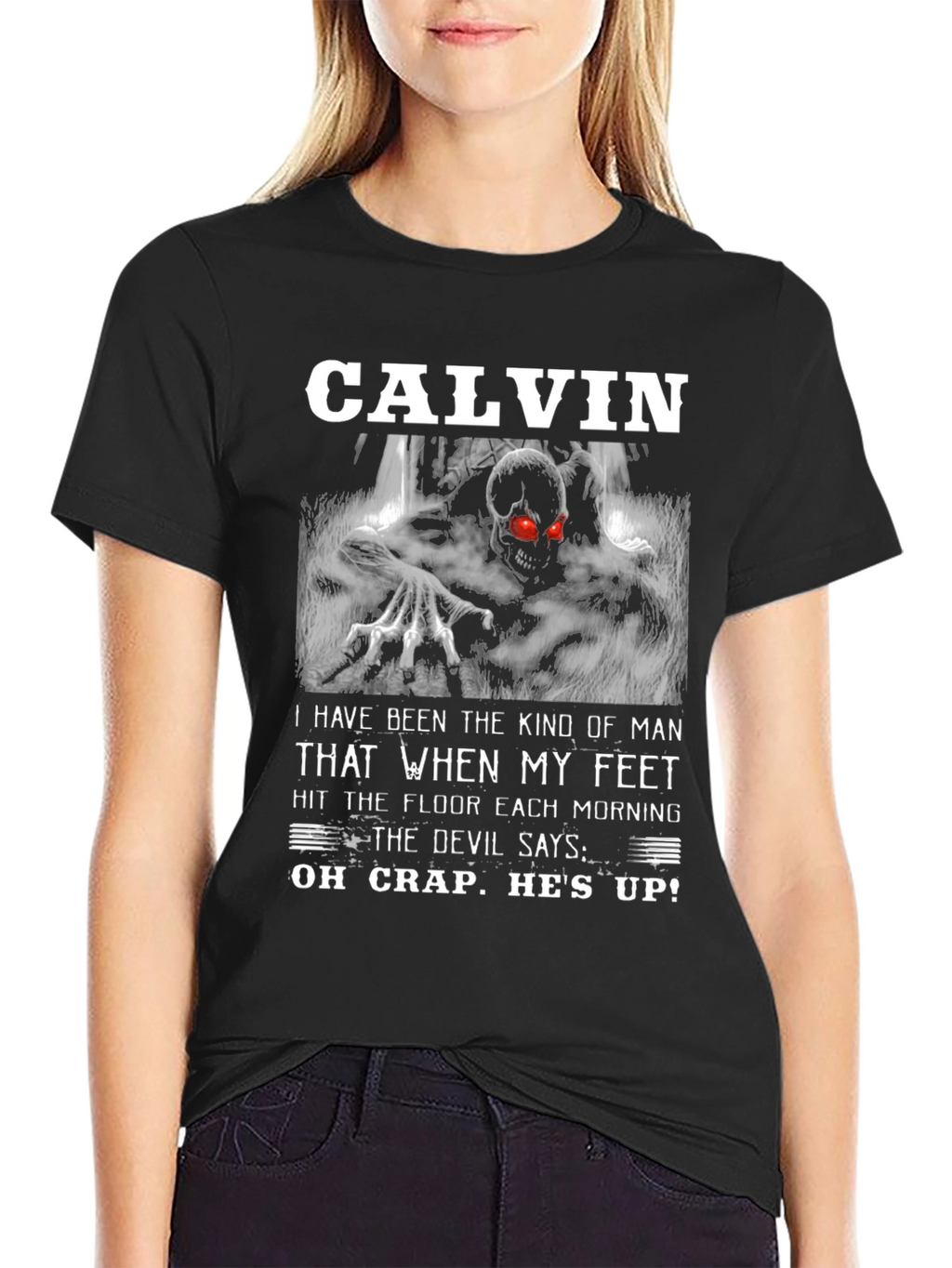 Calvin Devil Graphic Tee - Novelty Gift