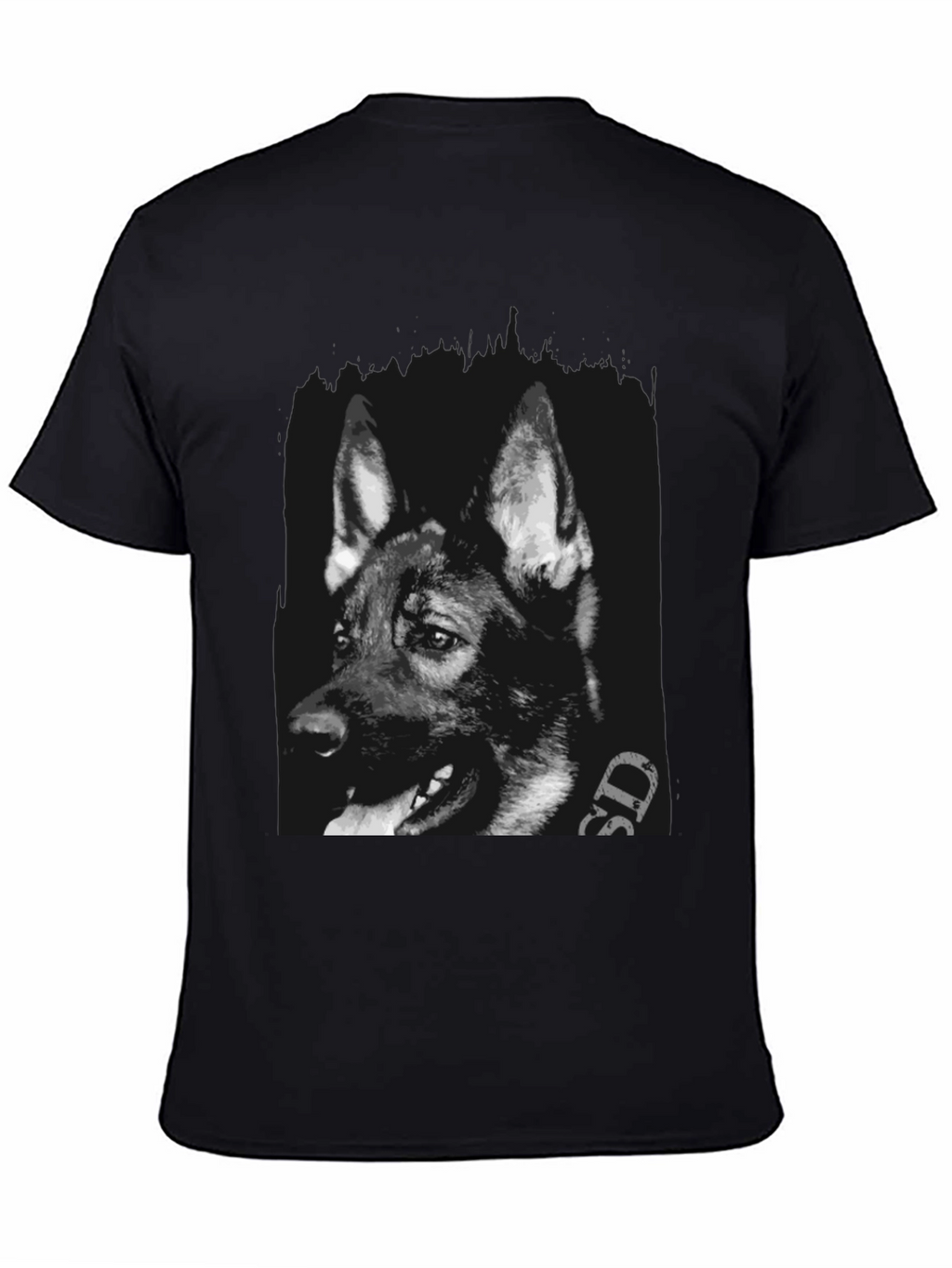 German Shepherd Dog Graphic Print T-Shirt