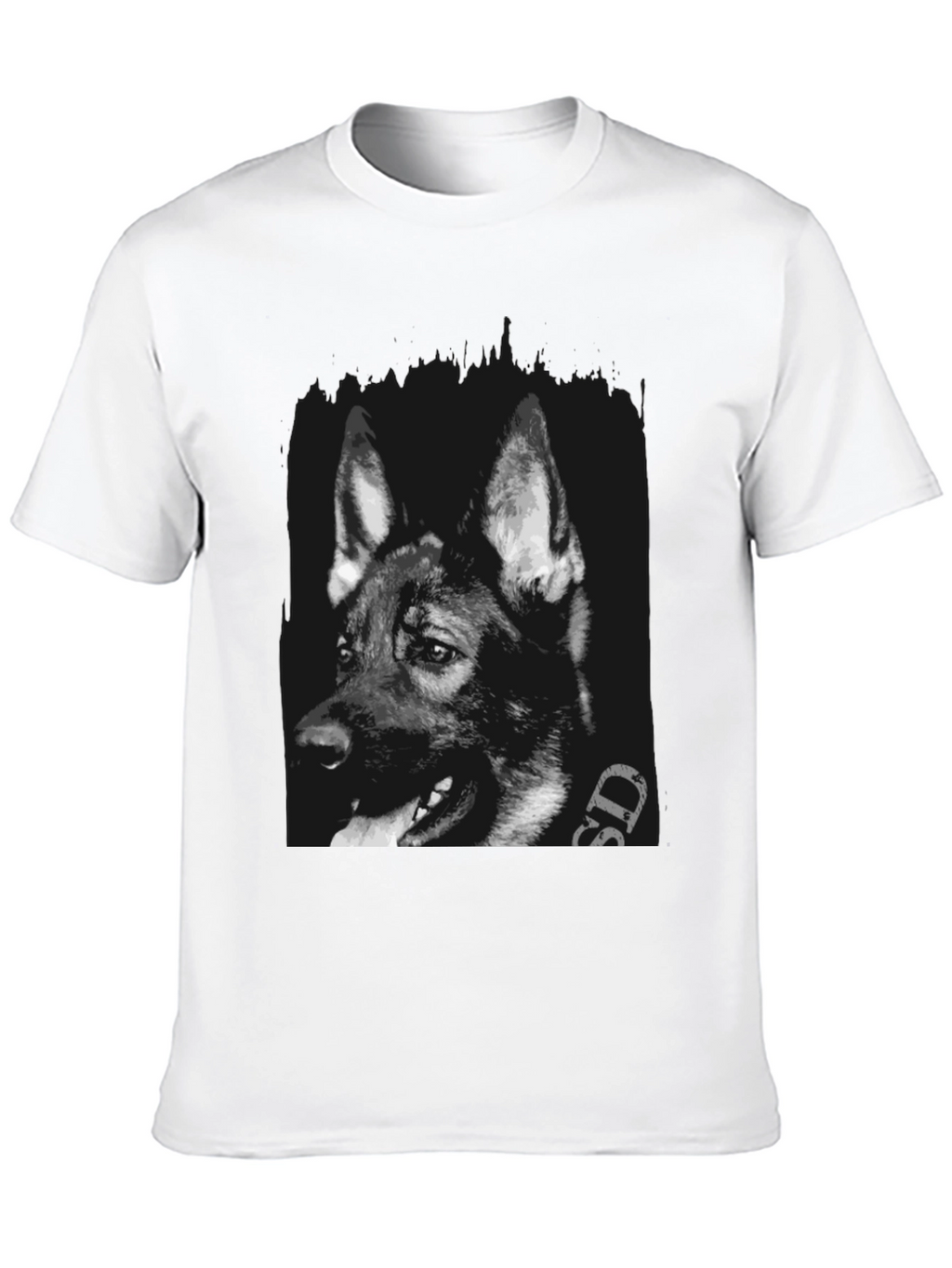 German Shepherd Dog Graphic Print T-Shirt