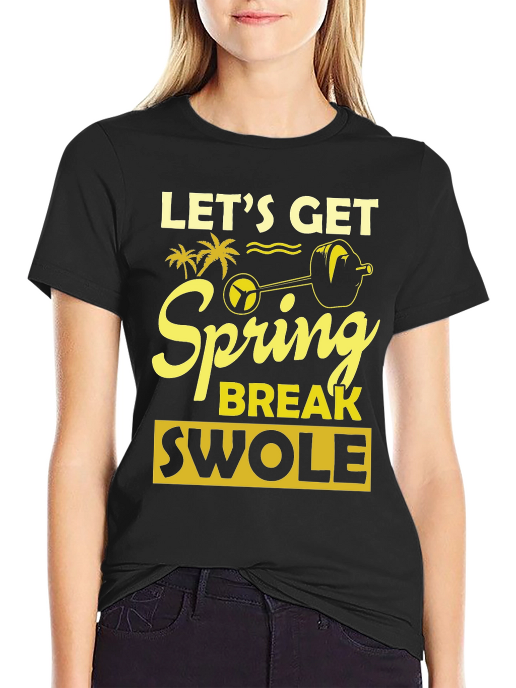 Lets Get Spring Break Swole Black T-Shirt