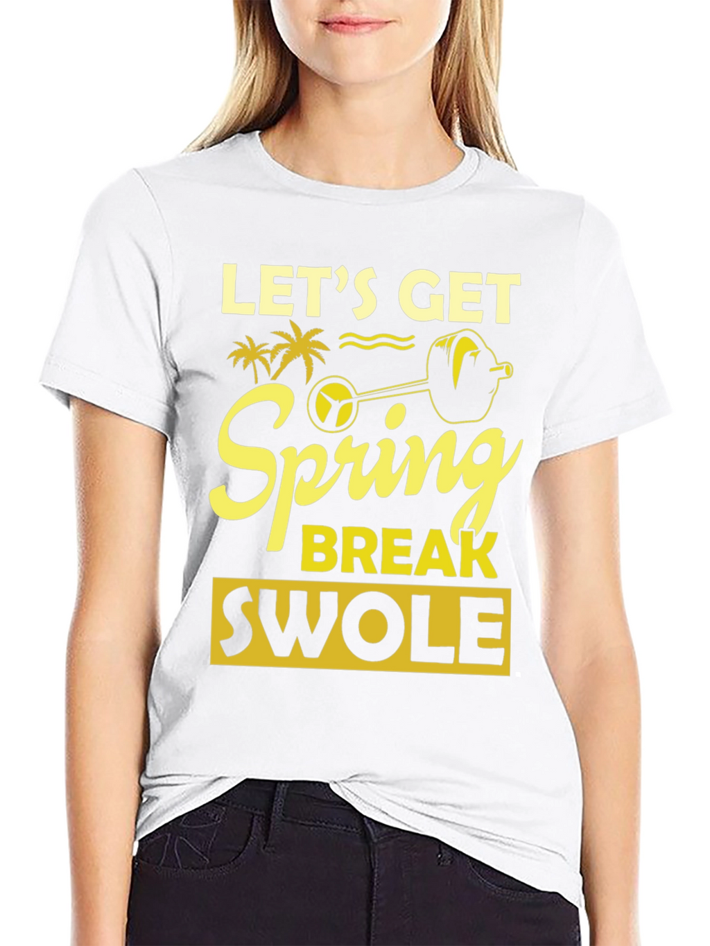 Lets Get Spring Break Swole Black T-Shirt